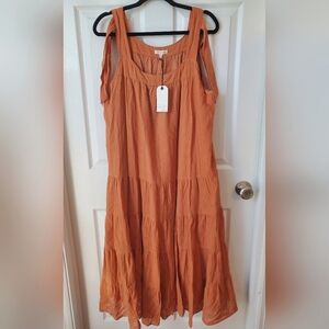 NWT Cotton Bleu Maxi Dress- Burnt Orange/ Size XL